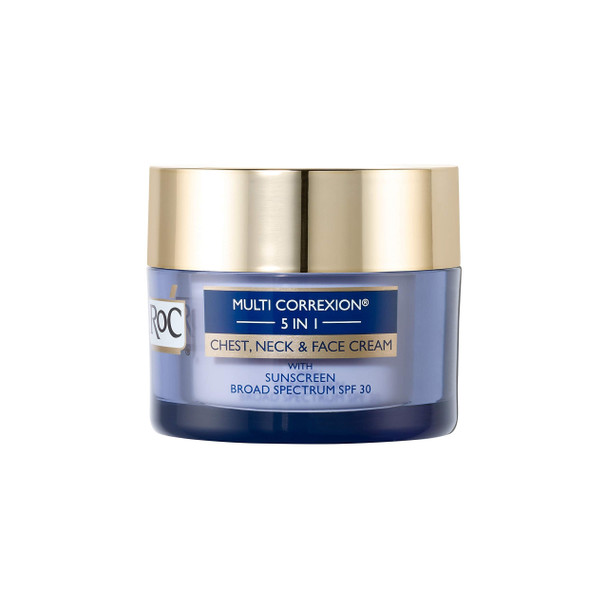 RoC, Multi Correxion 5 in Chest Neck Face Cream with SPF 30 HexylR Complex Vitamin E s, 1.7 Ounce