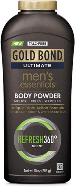 Gold Bond Ultimate Men's Essentials Body Powder, Refresh 360, 10 Oz by Gold Bond