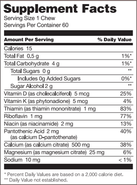 Strawberry Blast Bariatric Calcium Citrate Soft Chews - Bone & Metabolic Support