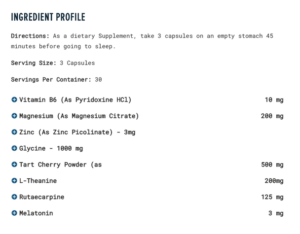 Transparent Labs Sleep Aid 90cap