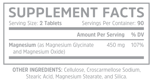 Zhou Nutrition Magnesium Glycinate 450mg 180tabs