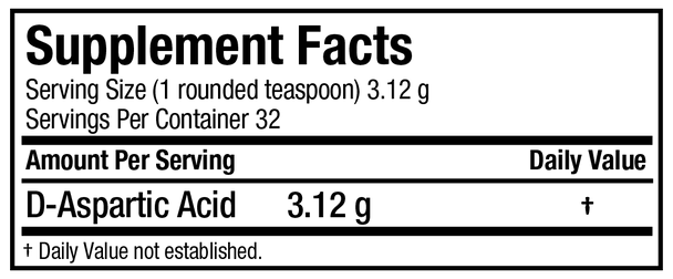 D-Aspartic Acid 100Grams D-Aspartic Acid 100Grams