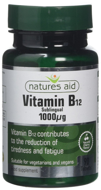 Natures Aid Vitamin B12 Tablets 1000Ug Pack Of 90