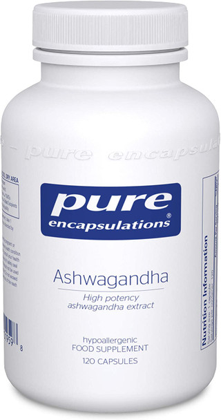 Pure Encapsulations - Ashwagandha High Potency Extract 500Mg - Indian Ginseng/Winter Cherry Supplement To Support Cognitive And Joint Function - 120 Vegetarian Capsules