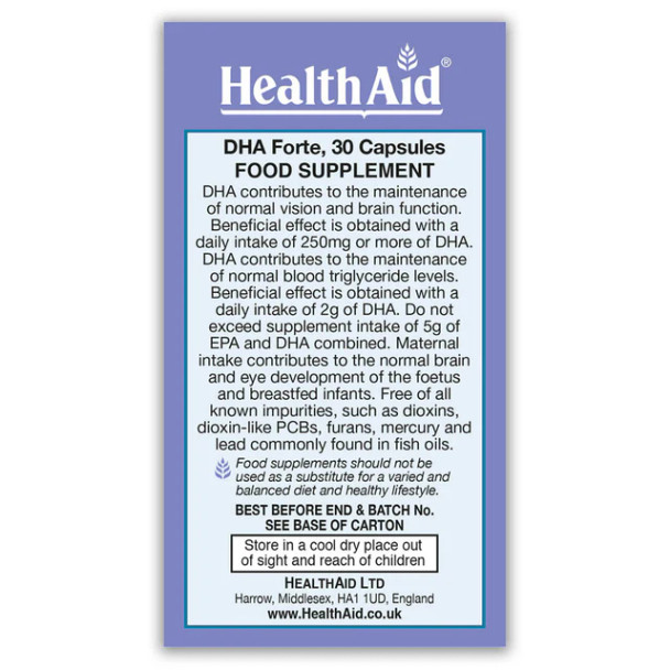 Health Aid DHA Forte 350mg 30's