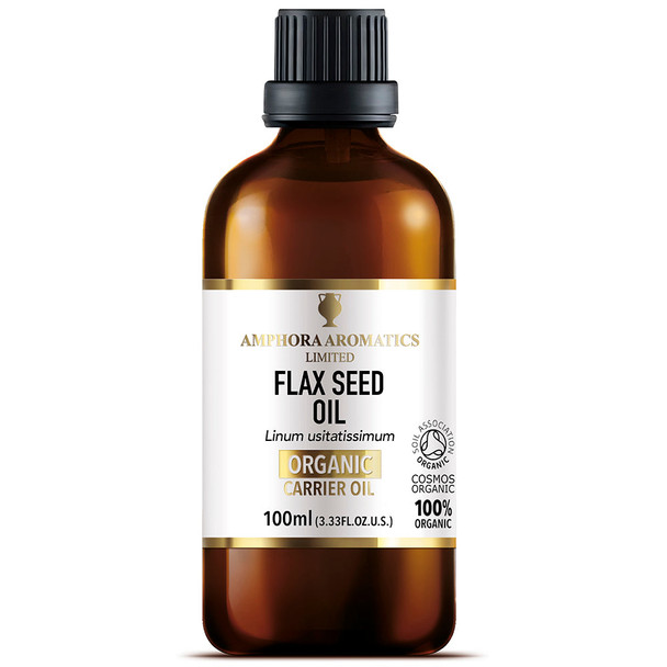 Amphora Aromatics Flax Seed Oil Organic Carrier Oil 100ml Amphora Aromatics Flax Seed Oil Organic Carrier Oil 100ml