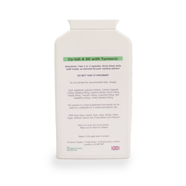 Practitioner Supplies Co-Ton A 00 with Turmeric 600mg (Green) 100's