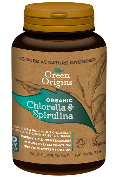 Green Origins Organic Chlorella & Spirulina Tablets 180's