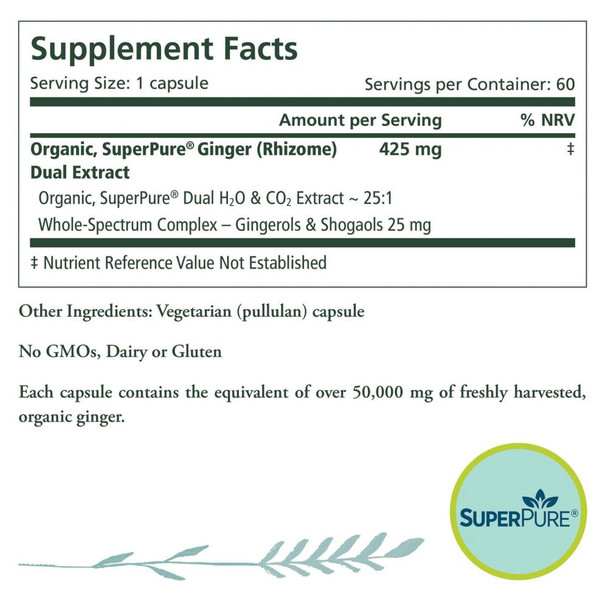 The Synergy Company (Pure Synergy) SuperPure Ginger 60's The Synergy Company (Pure Synergy) SuperPure Ginger 60's