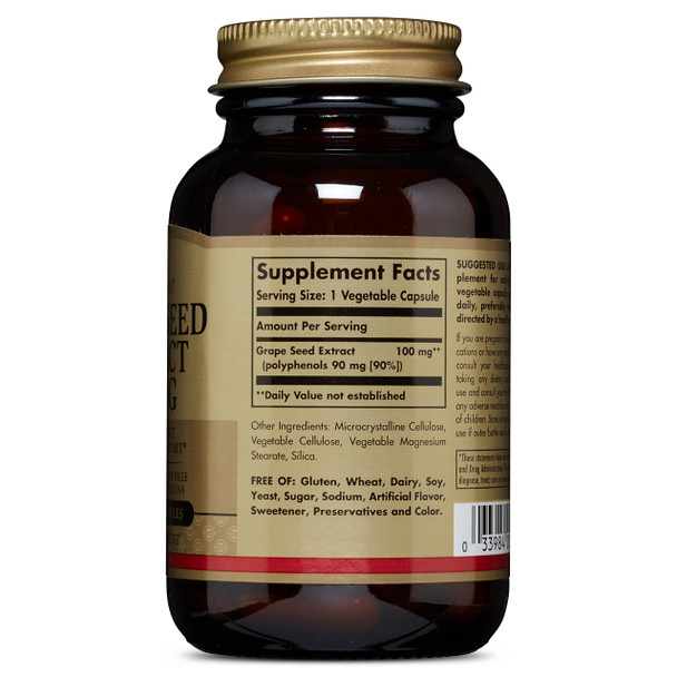 Solgar Grape Seed Extract 100 mg Vegetable Capsules - Pack of 30