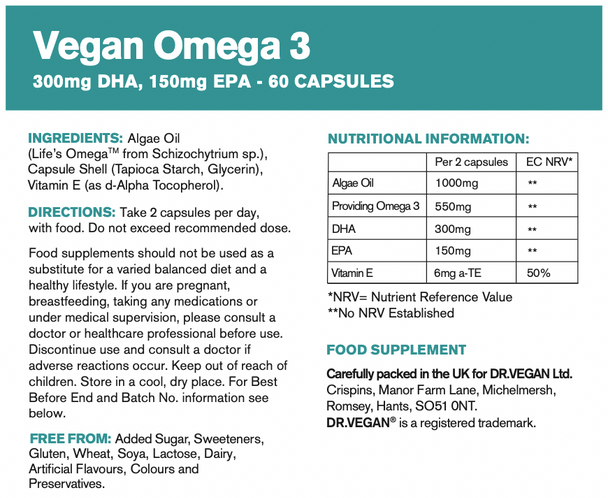 DR.VEGAN Vegan Omega 3 60's