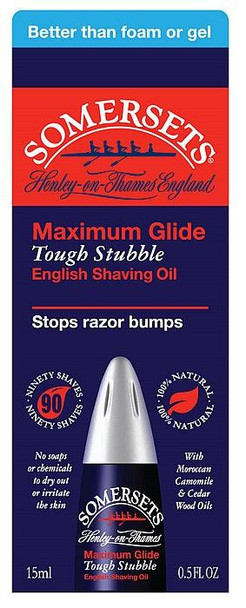 Somersets Maximum Glide Tough Stubble English Shaving Oil (Red)