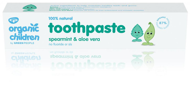 Green People Organic Children Toothpaste Spearmint & Aloe Vera 50Ml