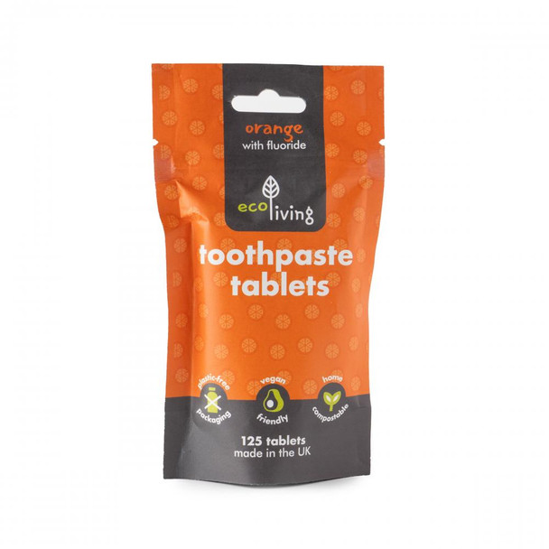 Ecoliving Toothpaste Tablets Orange With Fluoride 125'S