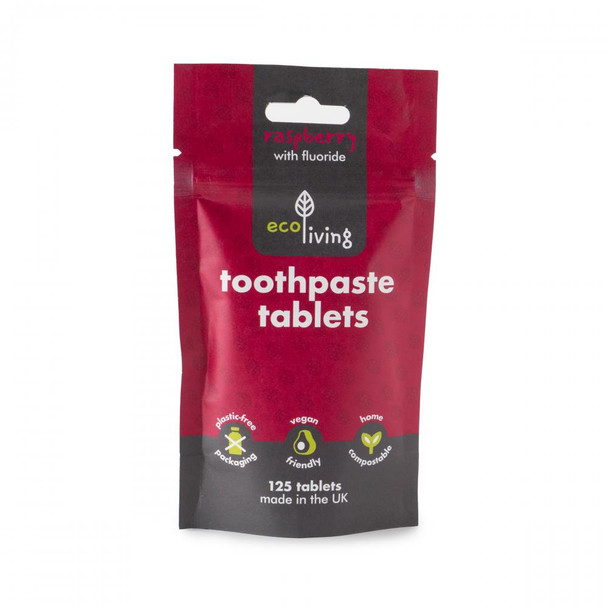 Ecoliving Toothpaste Tablets Raspberry With Fluoride 125'S