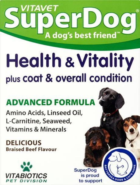 Vitabiotics Superdog Health And Vitality - 30 Chewable Tablets