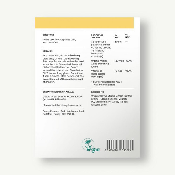 The Naked Pharmacy Saffrosun with Organic Marine Algae