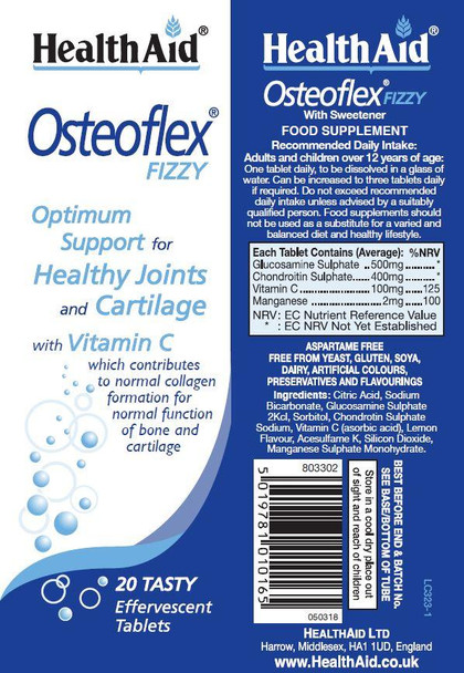 Health Aid OsteoFlex Fizz Effervescent 20's