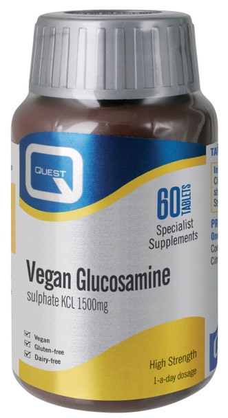 Quest Vitamins Vegan Glucosamine Sulphate KCL 1000mg