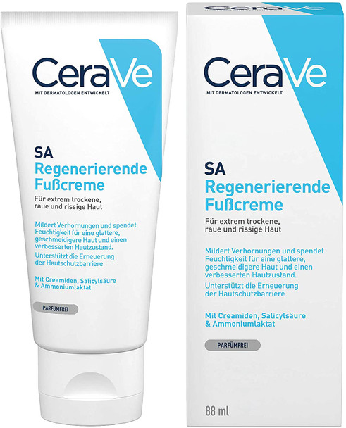 CeraVe Regenerating foot cream for extremely dry, rough and chapped skin, reduces calluses, with 3 essential ceramides and hyaluron 88 ml