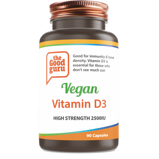 the Good guru Vegan Vitamin D3 High Strength 2500iu