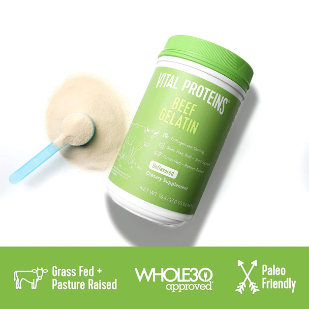 Vital Proteins Beef Gelatin Powder Grass Fed 16.4 oz