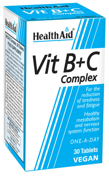 Health Aid Vit B+C Complex 30's