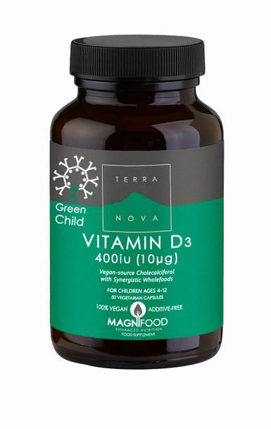 Terranova Green Child Vitamin D3 400iu 50's