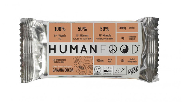 Human Food Banana Cocoa Bar