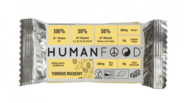 Human Food Turmeric Mulberry Bar SINGLE 76g