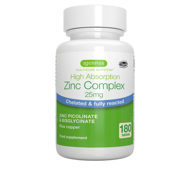 Igennus High Absorption Zinc Complex 25Mg 180'S