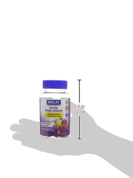 Bioglan Vitagummies | Family Multivitamin Supplement | Vegetarian Friendly | 3 Delicious Flavours | 60 Chewy Gummies