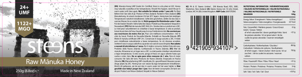 Steens Raw Manuka Honey UMF24+ MGO 1122+ 250g (Currently Unavailable)