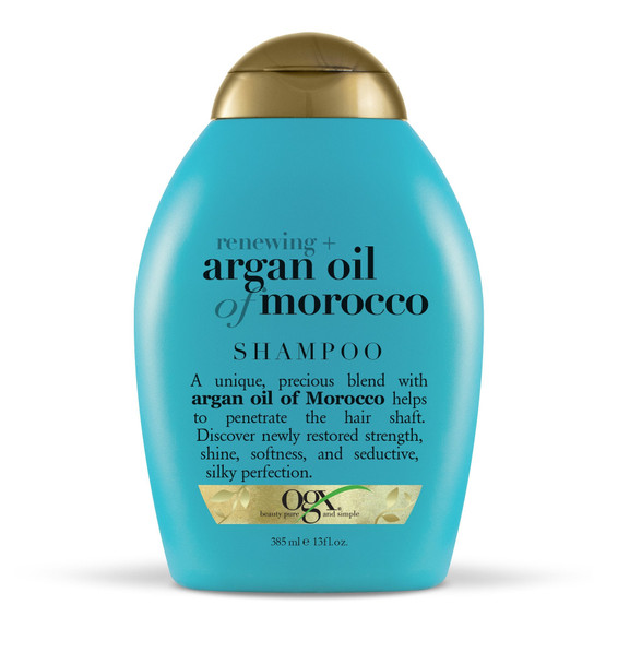 OGX Renewing + Argan Oil of Morocco Hydrating Hair Shampoo, Cold-Pressed Argan Oil to Help Moisturize, Soften & Strengthen Hair, Paraben-Free with Sulfate-Free Surfactants, 13 fl oz