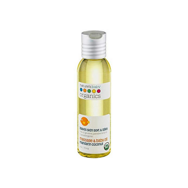 Baby Oil Organic Mandarin-Coconut 4 oz by Nature's Baby Organics