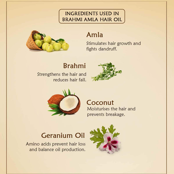 Ancient Living Brahmi & Amla Hair Oil For Stronger Hair Roots - For Men & Women - 100 ml