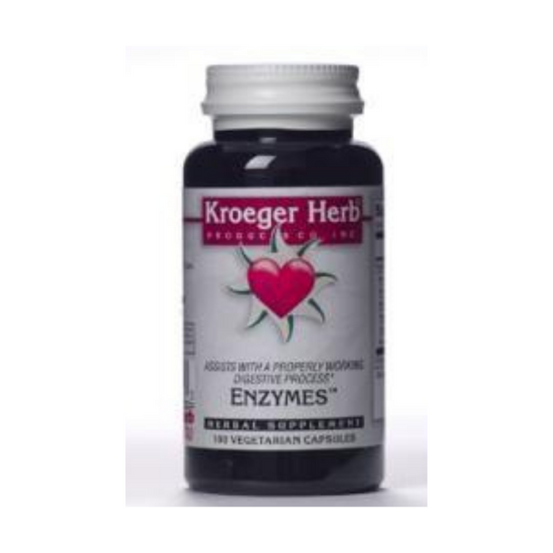 Enzymes 100 Vegetarian Capsules by Kroeger Herb Products