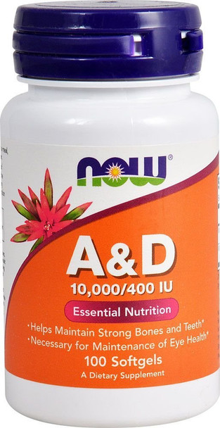 Now Foods - Vitamin A &Amp; D Fish Liver Oil - 100 Softgels, 1 Units