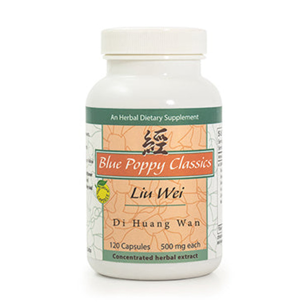 Liu Wei Di Huang Wan 120 Capsules By Blue Poppy Classics