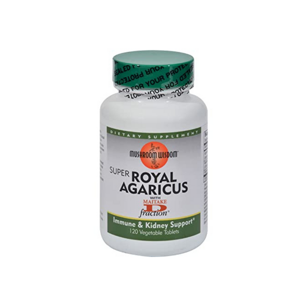 Super Royal Agaricus 120 Vegetable Tablets by Mushroom Wisdom
