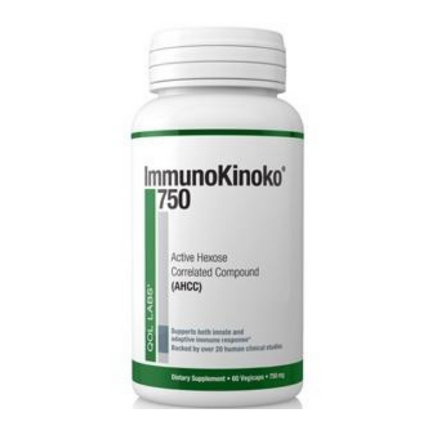 ImmunoKinoko AHCC 500 mg 90 vegetarian capsules by Quality of Life Herbs
