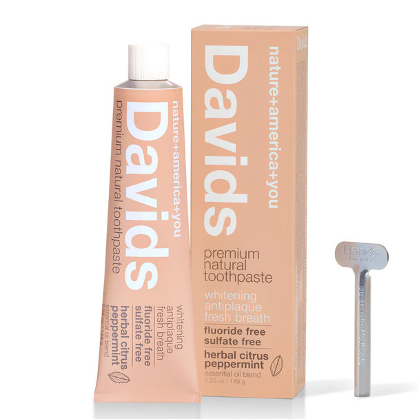 Davids Herbal Citrus Peppermint Natural Toothpaste