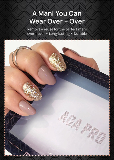 AOA Pro Press-On Nails: Gold Crush