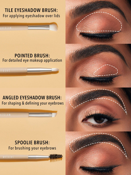 Glam 101 Eye Essentials Brush Set With Bag