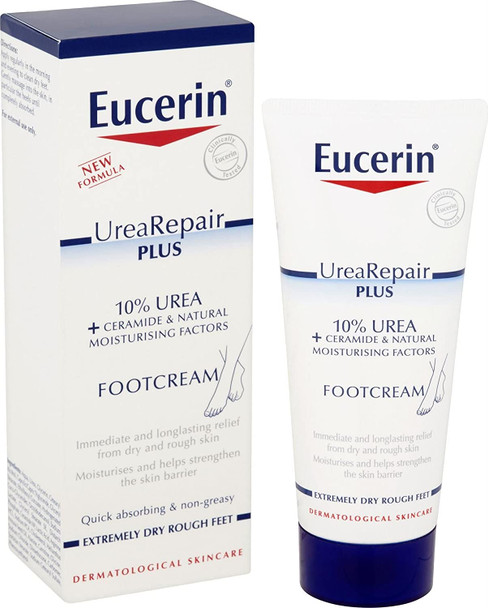 Two Packs of Eucerin Eura Repair Plus Foot Cream 100ml