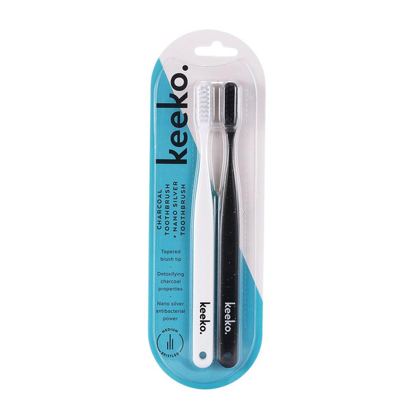 Nano Silver & Charcoal Toothbrush Set