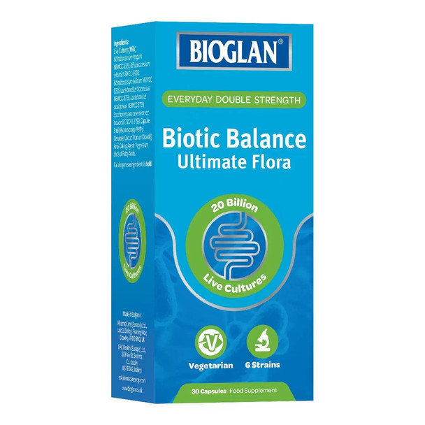 Bioglan everyday double strength, biotic balance, 30 capsules food supplement