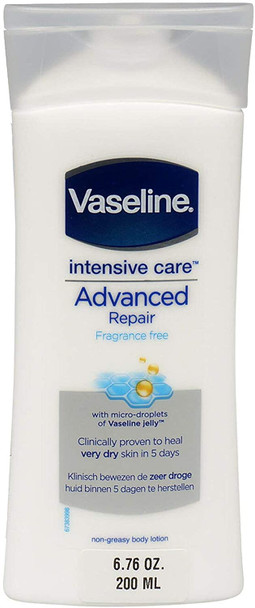 Vaseline Intensive Care Advanced Repair with Vaseline Jelly Body Lotion for Very Dry Skin 200 ml Pack of 3