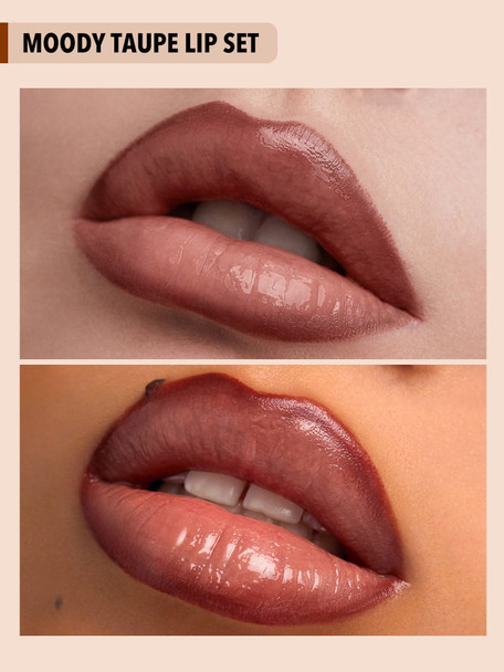 Soft 90's Glam Lip liner and Lip Duo Set-Moody Taupe Lip Set