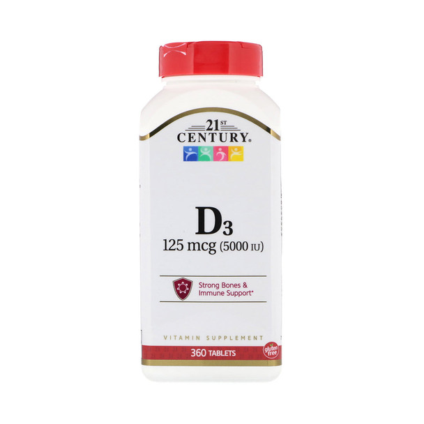 Vitamin D3 - 5,000ius 360 Tablets by 21st Century